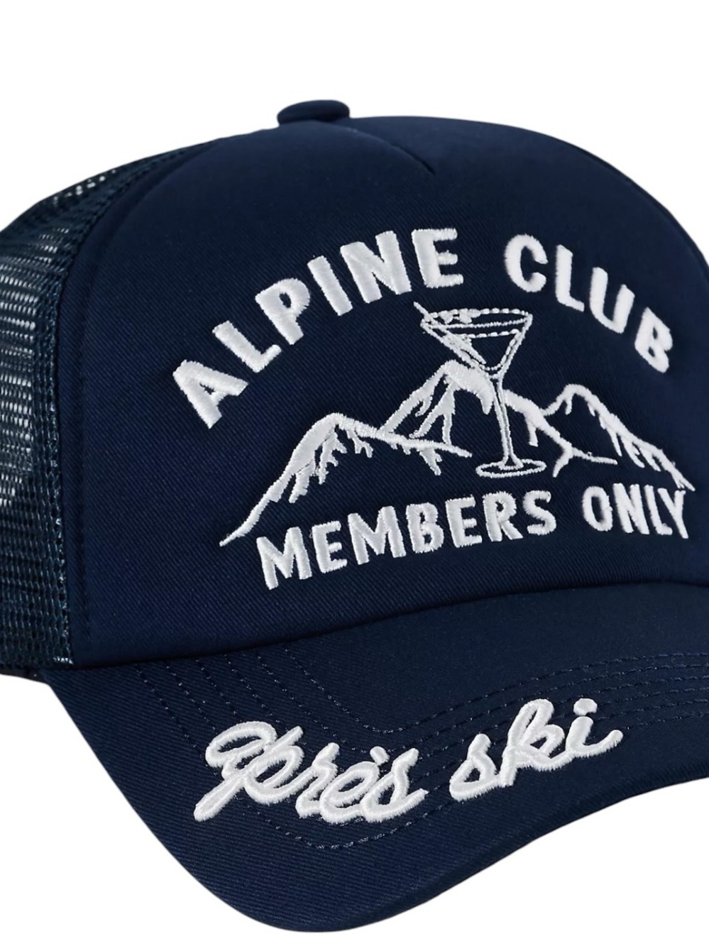 Worn West Anthropologie Navy One Size Trucker Hat